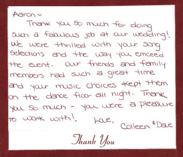A Note from an Appreciate Maine Bride!
