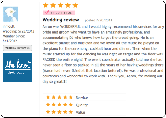 May 26th Wedding Review