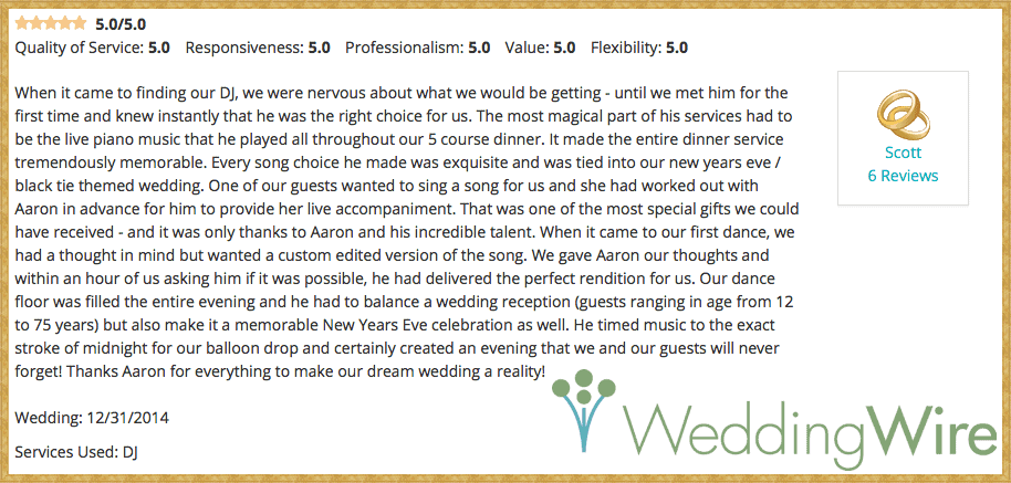 WeddingWire Review - Dec. 2014